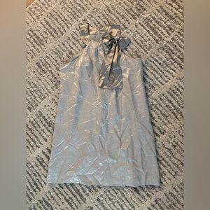 Elegant Silver Halter Dress